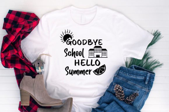 Goodbye School Hello Summer-SVG: Graphics for Crafts