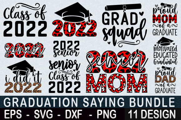 Graduation Saying SVG Bundle 2022: Graphics for Crafts