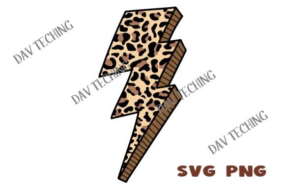 Leopard Lightning Bolt SVG: Bold Graphics for Crafts