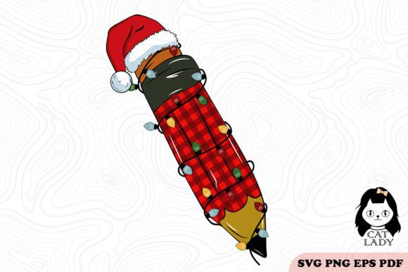 Review: Pencil Teacher Plaid Christmas SVG PNG