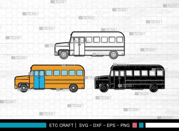 School Bus Clipart SVG: Graphics for Crafts & Branding