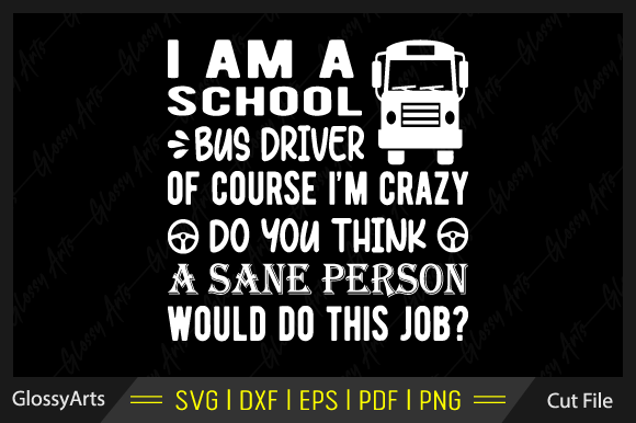 School Bus Driver SVG: Graphics for Crafts