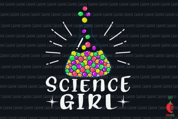 Science Girl Chemistry Biology Graphics for Crafts