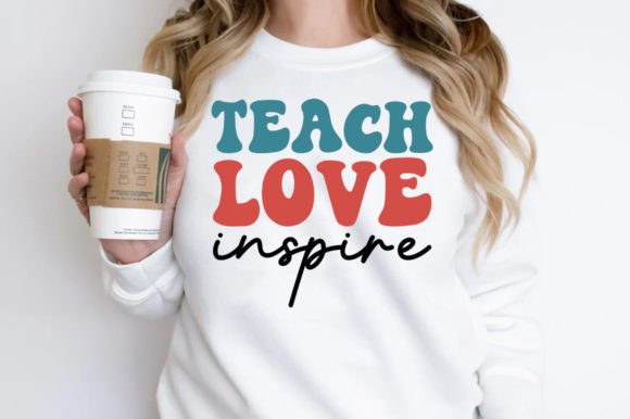 Teach Love Inspire Retro SVG for Crafts and Graphics