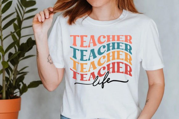Teacher Life Retro SVG: Graphics for Crafts & Branding