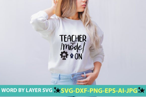 Teacher Mode on SVG Cut File for Crafts Graphics