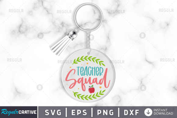 Teacher Squad Keychain SVG: Crafts & Graphics Review